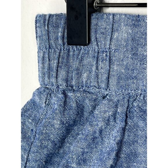 LOFT Outlet XS Blue Linen Blend Skirt A Line Pull On Mini Casual - Picture 6 of 12